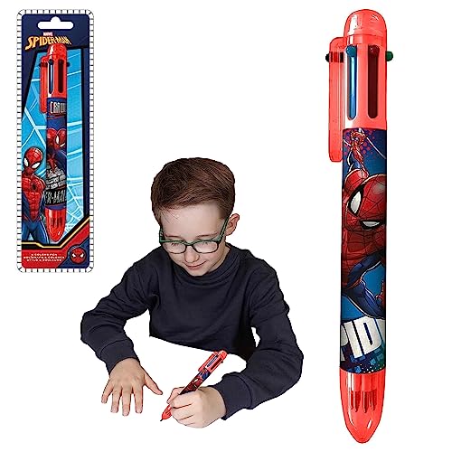 SRV Hub Spiderman-Malstift für Jungen, 6 Farben, Geschenkstifte für Kinder, Gelschreiber, Partyzubehör, Preise für Kinder, Gastgeschenke für Kindergeburtstag, ab 3 Jahren von SRV Hub