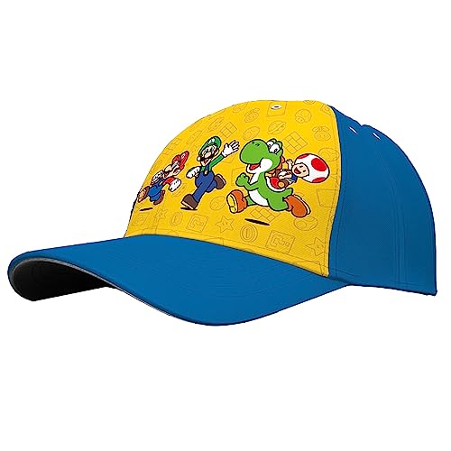 Super Mario School Hat, Yellow Baseball Cap for Kids Sun Protection, Polyester Adjustable Cap for Sporting Activities von SRV Hub