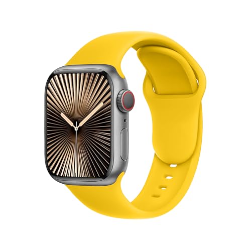 SRena SBC1B Armband für Armband apple watch 49mm 46mm 45mm 44mm 42mm 41mm 40mm 38mm ultra 2 apple watch cinturino series 10 9 8 7 6 5 4 3 2 1 originale acciaio sport in colore Zitronengelb SRena SBC1B Armband für Armband apple watch 49mm 46mm 45mm 44mm 42mm 41mm 40mm 38mm ultra 2 apple watch cinturino series 10 9 8 7 6 5 4 3 2 1 originale acciaio sport in colore Zitronengelb von SRena