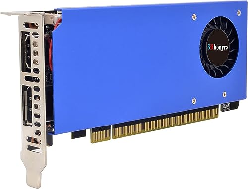 SRhonyra GeForce GTX 1050 4GB Low Profile Grafikkarte GDDR5 128 Bit 2 Monitor Grafikkarte HDMI 2.0 Display Port 1.4 PCI Express 3.0 x16 Bus Powered von SRhonyra
