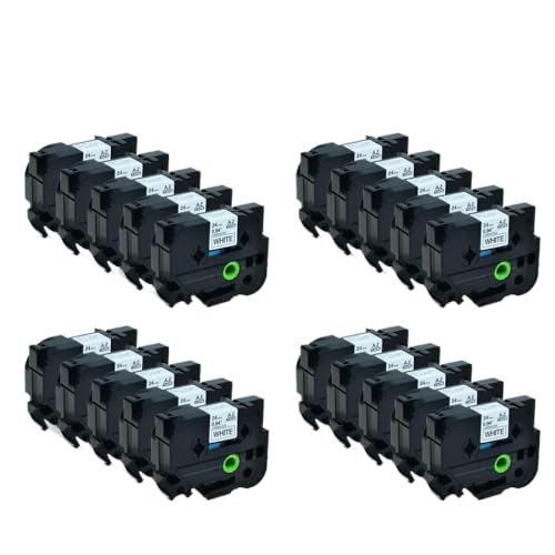 SRxBKC Etikettenklebeband Kompatibel mit Etikettenhersteller 24 mm x 8m 0,94 Zoll schwarz auf weiße laminierte Etiketten Austausch Kompatibel mit Tze251 TZ251 1 Zoll Etikett Drucker 20pcs SRxBKC Etikettenklebeband Kompatibel mit Etikettenhersteller 24 mm x 8m 0,94 Zoll schwarz auf weiße laminierte Etiketten Austausch Kompatibel mit Tze251 TZ251 1 Zoll Etikett Drucker 20pcs von SRxBKC