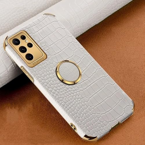 Krokodilmuster-Beschichtung, Silikon-Lederhülle für Samsung Galaxy S24 FE, S25 Ultra Edge, S23, S22, S20, S21, S10 Plus, Hülle, Creme mit Ring, Galaxy S25 Plus Krokodilmuster-Beschichtung, Silikon-Lederhülle für Samsung Galaxy S24 FE, S25 Ultra Edge, S23, S22, S20, S21, S10 Plus, Hülle, Creme mit Ring, Galaxy S25 Plus von SSASMEU