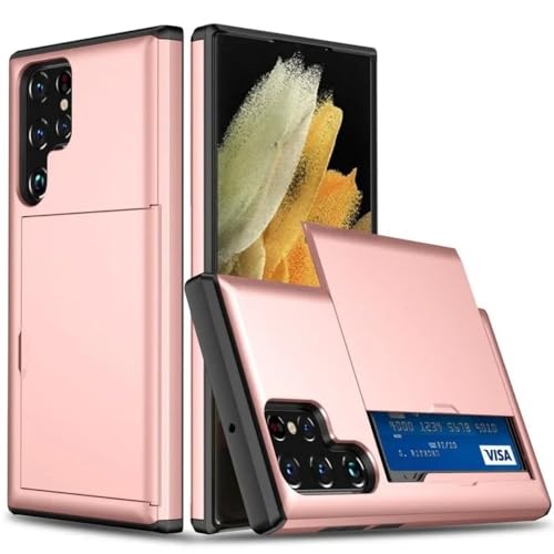 Kunststoff-Brieftaschenhülle für Samsung Galaxy S25 S22 S24 S23 FE Plus Ultra Edge A55 A56 A36 Handyhülle mit Kartenhalterschale, Roségold, für Samsung S20 Plus Kunststoff-Brieftaschenhülle für Samsung Galaxy S25 S22 S24 S23 FE Plus Ultra Edge A55 A56 A36 Handyhülle mit Kartenhalterschale, Roségold, für Samsung S20 Plus von SSASMEU