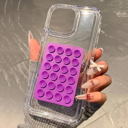 SSASMEU 3D-Saugnapfhülle für iPhone 16 15 11 12 Pro Max XR X XS 7 8 Plus SE 2020 Hülle für iPhone 14 13 Pro XS Max Transparente Fundas, Lila, für iPhone 15 SSASMEU 3D-Saugnapfhülle für iPhone 16 15 11 12 Pro Max XR X XS 7 8 Plus SE 2020 Hülle für iPhone 14 13 Pro XS Max Transparente Fundas, Lila, für iPhone 15 von SSASMEU