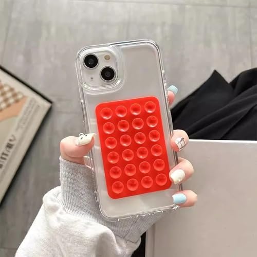 SSASMEU 3D-Saugnapfhülle für iPhone 16 15 11 12 Pro Max XR X XS 7 8 Plus SE 2020 Hülle für iPhone 14 13 Pro XS Max Transparente Fundas, rot, für iPhone 13 SSASMEU 3D-Saugnapfhülle für iPhone 16 15 11 12 Pro Max XR X XS 7 8 Plus SE 2020 Hülle für iPhone 14 13 Pro XS Max Transparente Fundas, rot, für iPhone 13 von SSASMEU