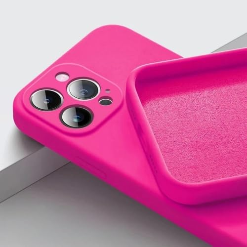 SSASMEU Flüssigsilikonhülle für iPhone 15 14 13 11 12 Pro Max Mini 15 Plus X XS Max Einfarbige Mädchen Fluoreszenzrosa Softcover Funda, Fluoreszenzrosa, Für iPhone 13 SSASMEU Flüssigsilikonhülle für iPhone 15 14 13 11 12 Pro Max Mini 15 Plus X XS Max Einfarbige Mädchen Fluoreszenzrosa Softcover Funda, Fluoreszenzrosa, Für iPhone 13 von SSASMEU