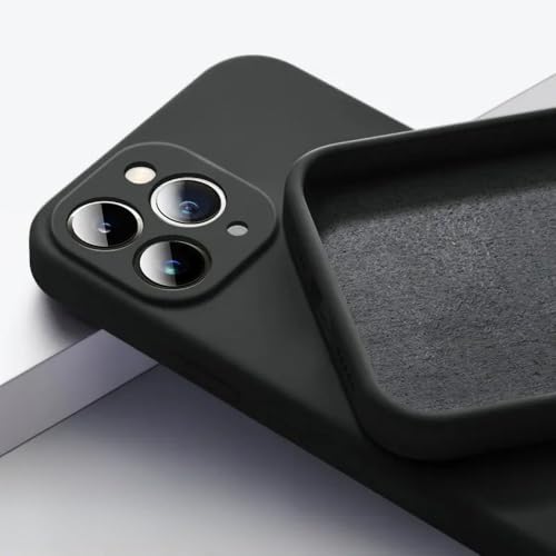 SSASMEU Flüssigsilikonhülle für iPhone 15 14 13 11 12 Pro Max Mini 15 Plus X XS Max Einfarbige Mädchen Fluoreszenzrosa Softcover Funda, Schwarz, Für iPhone 13 Mini SSASMEU Flüssigsilikonhülle für iPhone 15 14 13 11 12 Pro Max Mini 15 Plus X XS Max Einfarbige Mädchen Fluoreszenzrosa Softcover Funda, Schwarz, Für iPhone 13 Mini von SSASMEU