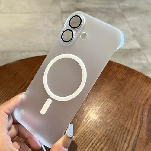 SSASMEU Für iPhone 16 Pro Max Rahmenlose Hülle Wärmestrahlung Randlose Schlanke Matte Hülle für iPhone 11 12 13 14 15 Pro Max 16 Plus, Weiß, Für iPhone13 ProMax SSASMEU Für iPhone 16 Pro Max Rahmenlose Hülle Wärmestrahlung Randlose Schlanke Matte Hülle für iPhone 11 12 13 14 15 Pro Max 16 Plus, Weiß, Für iPhone13 ProMax von SSASMEU