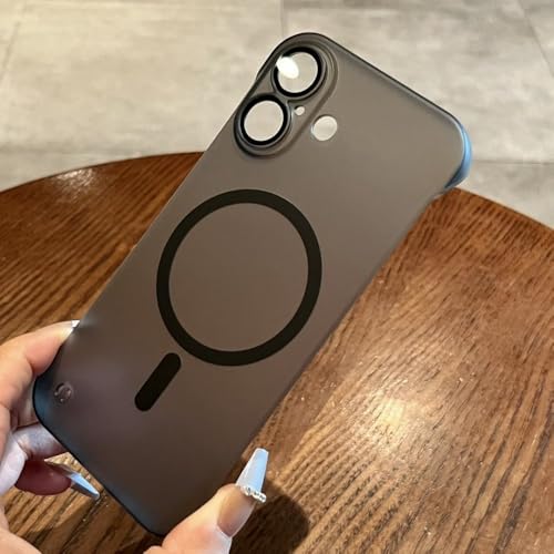 SSASMEU Für iPhone 16 Pro Max Rahmenlose Hülle Wärmestrahlung Randlose Schlanke Matte Hülle für iPhone 11 12 13 14 15 Pro Max 16 Plus,Schwarz,Für iPhone 16 Pro SSASMEU Für iPhone 16 Pro Max Rahmenlose Hülle Wärmestrahlung Randlose Schlanke Matte Hülle für iPhone 11 12 13 14 15 Pro Max 16 Plus,Schwarz,Für iPhone 16 Pro von SSASMEU