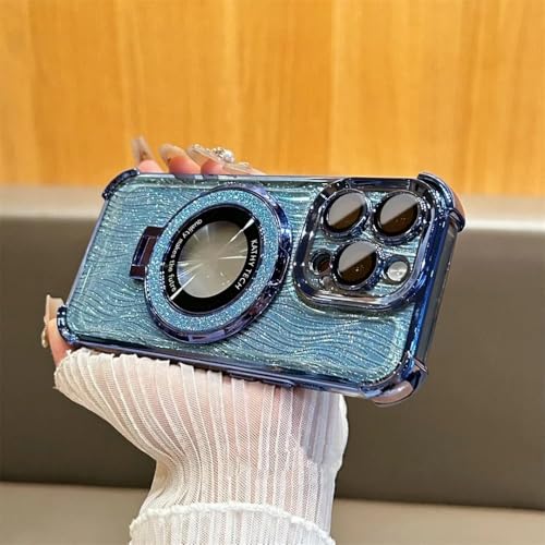SSASMEU Glitzernde Hülle mit Wasserrippelloch für iPhone 14 15 16 Plus Pro Max 13 Pro Klapphalterabdeckung Hartschale, Blau, Für iPhone 15 ProMax SSASMEU Glitzernde Hülle mit Wasserrippelloch für iPhone 14 15 16 Plus Pro Max 13 Pro Klapphalterabdeckung Hartschale, Blau, Für iPhone 15 ProMax von SSASMEU