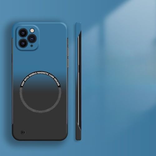SSASMEU Harte PC-Farbverlaufsfarbe, rahmenlose Handyhülle für iPhone 16 15 14 Plus 13 12 11 Pro X XR Xs Max, magnetische, Matte, dünne Hülle, Blau, für iPhone 13Pro Max SSASMEU Harte PC-Farbverlaufsfarbe, rahmenlose Handyhülle für iPhone 16 15 14 Plus 13 12 11 Pro X XR Xs Max, magnetische, Matte, dünne Hülle, Blau, für iPhone 13Pro Max von SSASMEU