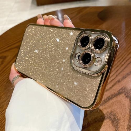 SSASMEU Luxuriöse, gerade Kantenbeschichtung, glitzernde Silikonhülle für iPhone 16 15 14 13 12 11 Pro Max X XR 7 8 Plus SE2022, weiche Paillettenhülle, Gold, für iPhone 13 Pro SSASMEU Luxuriöse, gerade Kantenbeschichtung, glitzernde Silikonhülle für iPhone 16 15 14 13 12 11 Pro Max X XR 7 8 Plus SE2022, weiche Paillettenhülle, Gold, für iPhone 13 Pro von SSASMEU