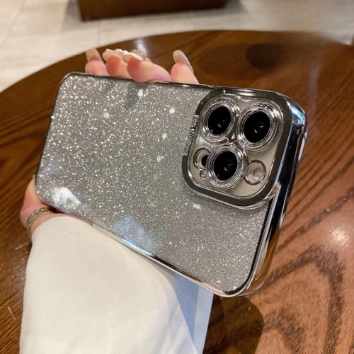 SSASMEU Luxuriöse, gerade Kantenbeschichtung, glitzernde Silikonhülle für iPhone 16 15 14 13 12 11 Pro Max X XR 7 8 Plus SE2022, weiche Paillettenhülle, Silber, für iPhone 16plus SSASMEU Luxuriöse, gerade Kantenbeschichtung, glitzernde Silikonhülle für iPhone 16 15 14 13 12 11 Pro Max X XR 7 8 Plus SE2022, weiche Paillettenhülle, Silber, für iPhone 16plus von SSASMEU