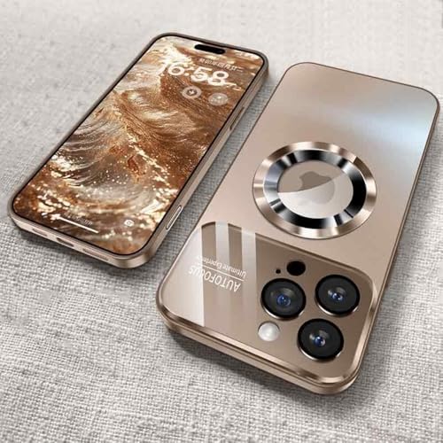 SSASMEU Luxuriöse, klappbare magnetische Handyhülle für iPhone 16 15 14 Plus 13 12 11 Pro Max, matt, durchscheinend, Rückseitenkappen, Gold, für iPhone 15 Pro SSASMEU Luxuriöse, klappbare magnetische Handyhülle für iPhone 16 15 14 Plus 13 12 11 Pro Max, matt, durchscheinend, Rückseitenkappen, Gold, für iPhone 15 Pro von SSASMEU