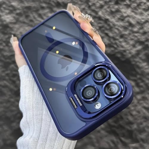 SSASMEU Luxuriöse, magnetische, stoßfeste Handyhülle für iPhone 15 14 13 12 11 16 Pro Max 16 Plus 16E, Standglas-Objektivschutzhülle, Dunkelblau, für iPhone 16 SSASMEU Luxuriöse, magnetische, stoßfeste Handyhülle für iPhone 15 14 13 12 11 16 Pro Max 16 Plus 16E, Standglas-Objektivschutzhülle, Dunkelblau, für iPhone 16 von SSASMEU