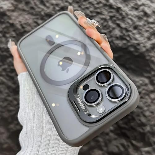 SSASMEU Luxuriöse, magnetische, stoßfeste Handyhülle für iPhone 15 14 13 12 11 16 Pro Max 16 Plus 16E, Standglas-Objektivschutzhülle, grau, für iPhone 14 Plus SSASMEU Luxuriöse, magnetische, stoßfeste Handyhülle für iPhone 15 14 13 12 11 16 Pro Max 16 Plus 16E, Standglas-Objektivschutzhülle, grau, für iPhone 14 Plus von SSASMEU