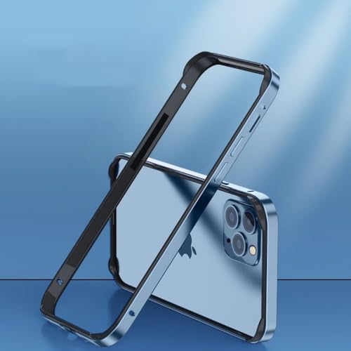 SSASMEU Luxuriöse Stoßstangenhülle für iPhone 16 15 14 13 12 11 Pro Xs Max Plus X XR Aluminiumlegierung Metall Silikon Antikollisions-Telefonrahmen, Sierra Blue, für iPhone 14 Pro SSASMEU Luxuriöse Stoßstangenhülle für iPhone 16 15 14 13 12 11 Pro Xs Max Plus X XR Aluminiumlegierung Metall Silikon Antikollisions-Telefonrahmen, Sierra Blue, für iPhone 14 Pro von SSASMEU