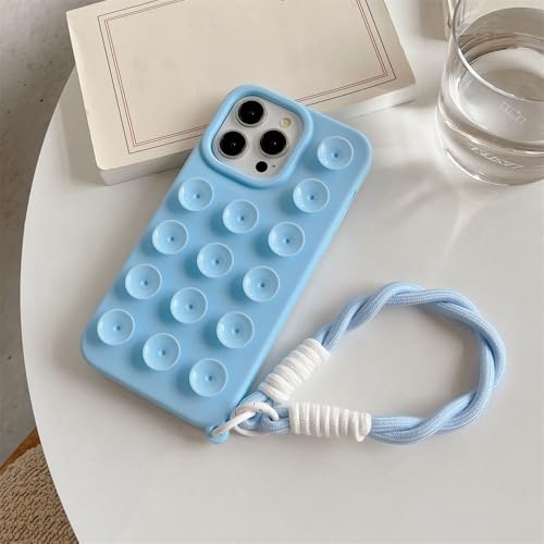 SSASMEU Modische, süße Bonbon-Hülle aus flüssigem Silikon mit Saugnapf und Handschlaufe für iPhone 15 14 11 12 13 16 Pro Max Plus, einfarbige Hülle, Blau, für iPhone 16ProMax SSASMEU Modische, süße Bonbon-Hülle aus flüssigem Silikon mit Saugnapf und Handschlaufe für iPhone 15 14 11 12 13 16 Pro Max Plus, einfarbige Hülle, Blau, für iPhone 16ProMax von SSASMEU