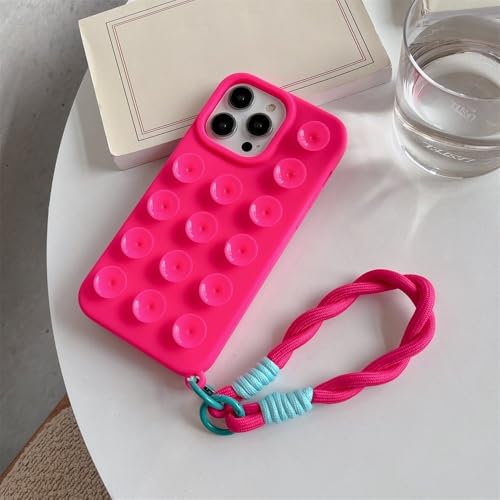 SSASMEU Modische, süße Bonbon-Saugnapfhülle aus flüssigem Silikon mit Handschlaufe für iPhone 15 14 11 12 13 16 Pro Max Plus, einfarbige Hülle, Rosa, für iPhone 16Pro SSASMEU Modische, süße Bonbon-Saugnapfhülle aus flüssigem Silikon mit Handschlaufe für iPhone 15 14 11 12 13 16 Pro Max Plus, einfarbige Hülle, Rosa, für iPhone 16Pro von SSASMEU