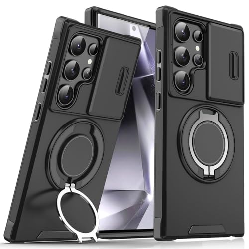 SSASMEU Slide Camera Protection Magnetständer Handyhülle für Samsung S25 Edge S24 S23 Plus S21 S22 Ultra FE A54 A15 A14 A05 A05S Cover, Schwarz, Für Galaxy S25Plus SSASMEU Slide Camera Protection Magnetständer Handyhülle für Samsung S25 Edge S24 S23 Plus S21 S22 Ultra FE A54 A15 A14 A05 A05S Cover, Schwarz, Für Galaxy S25Plus von SSASMEU