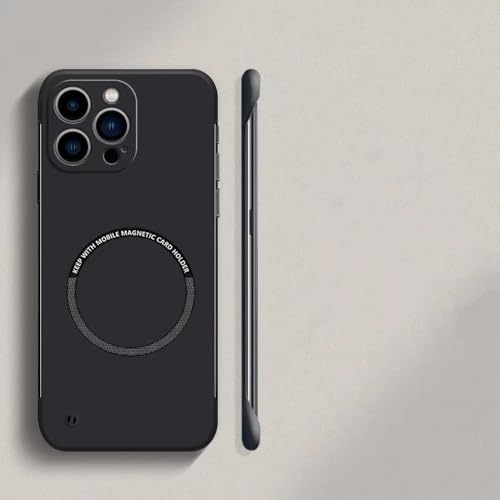 SSASMEU Ultradünne, Harte, magnetische, rahmenlose Handyhülle aus PC für iPhone 16 15 14 Pro Max 13 12 Mini 11 Pro Max, Matte Farbe, solide Abdeckung, Schwarz, für iPhone 16 Pro SSASMEU Ultradünne, Harte, magnetische, rahmenlose Handyhülle aus PC für iPhone 16 15 14 Pro Max 13 12 Mini 11 Pro Max, Matte Farbe, solide Abdeckung, Schwarz, für iPhone 16 Pro von SSASMEU