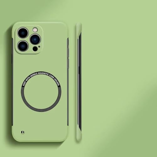 SSASMEU Ultradünne, Harte, magnetische, rahmenlose PC-Telefonhülle für iPhone 16 15 14 Pro Max 13 12 Mini 11 Pro Max, Matte, einfarbige Hülle, Hellgrün, für iPhone 14 Plus SSASMEU Ultradünne, Harte, magnetische, rahmenlose PC-Telefonhülle für iPhone 16 15 14 Pro Max 13 12 Mini 11 Pro Max, Matte, einfarbige Hülle, Hellgrün, für iPhone 14 Plus von SSASMEU
