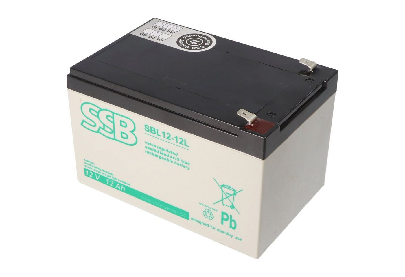 SSB Battery SSB SBL12-12L 12V 12Ah Bleiakku AGM Blei Gel Akku Akku SSB Battery SSB SBL12-12L 12V 12Ah Bleiakku AGM Blei Gel Akku Akku von SSB Battery