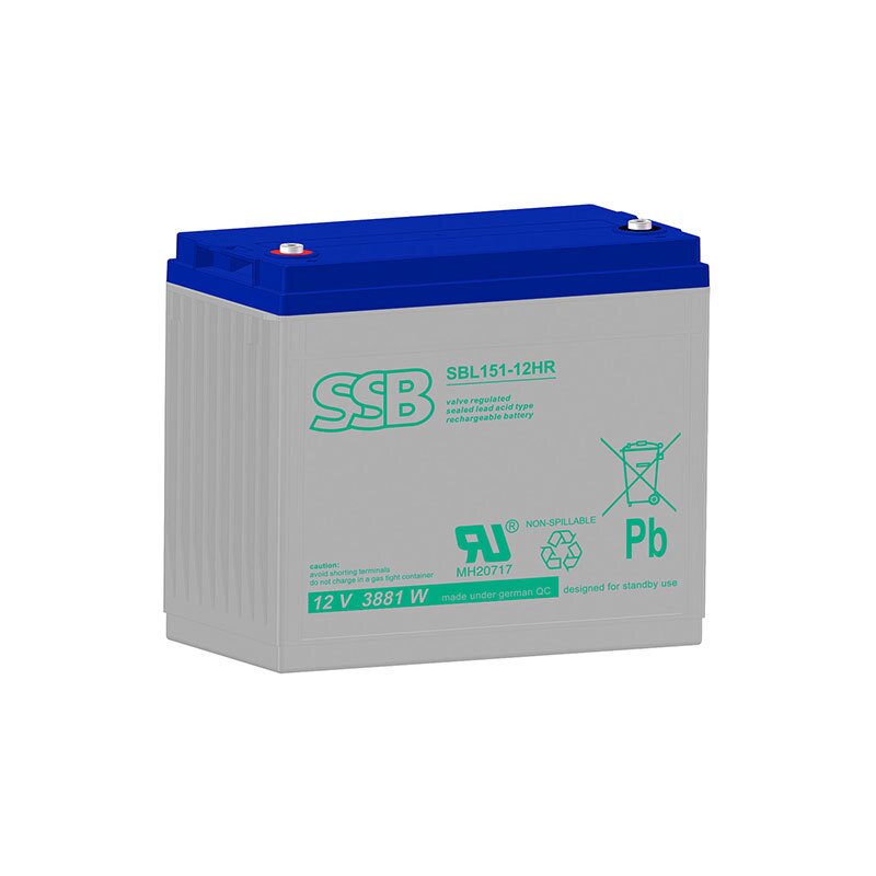 SSB Blei Akku SBL 151-12HR AGM Batterie M8 Schraubanschluss - 12V 3881W von SSB Battery