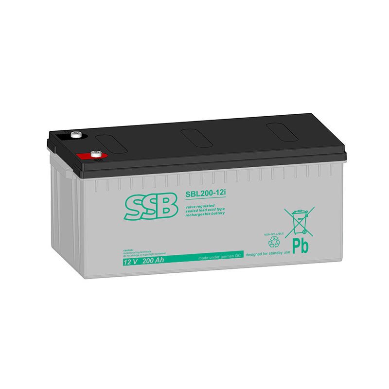 SSB Blei Akku SBL 200-12i AGM Batterie M8 Schraubanschluss - 12V 200Ah von SSB Battery