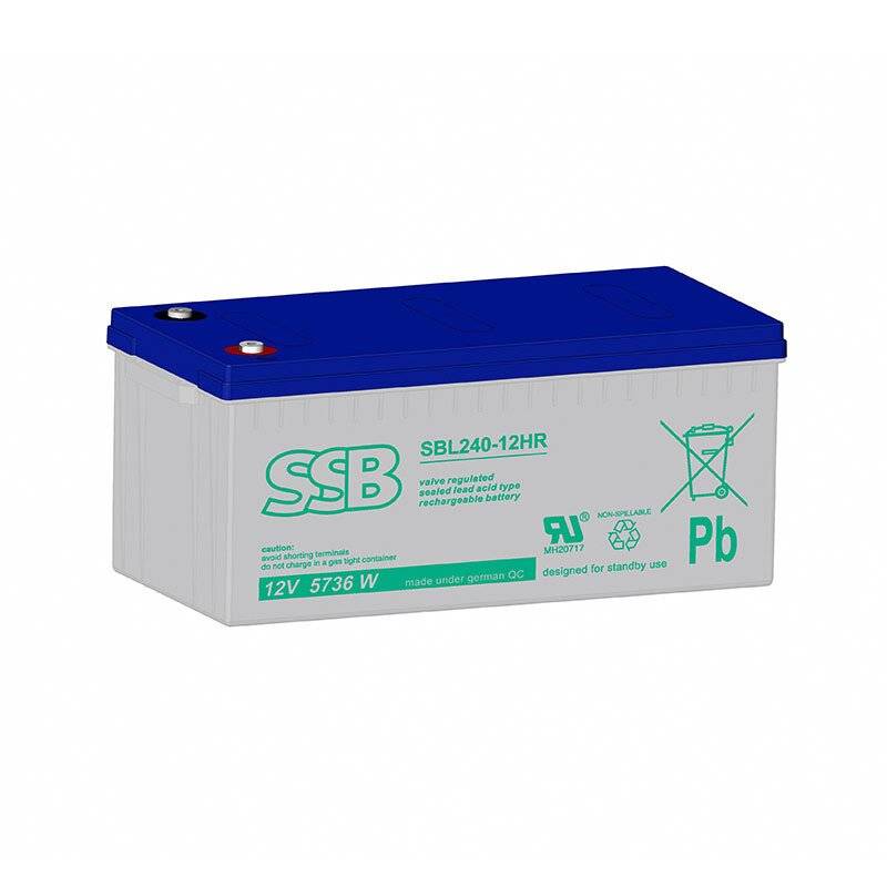 SSB Blei Akku SBL 240-12HR AGM Batterie M8 Schraubanschluss - 12V 5736W von SSB Battery