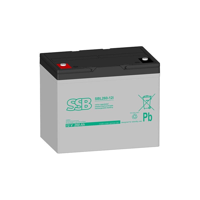 SSB Blei Akku SBL 260-12i(sh) AGM Batterie M8 Schraubanschluss - 12V 260Ah von SSB Battery