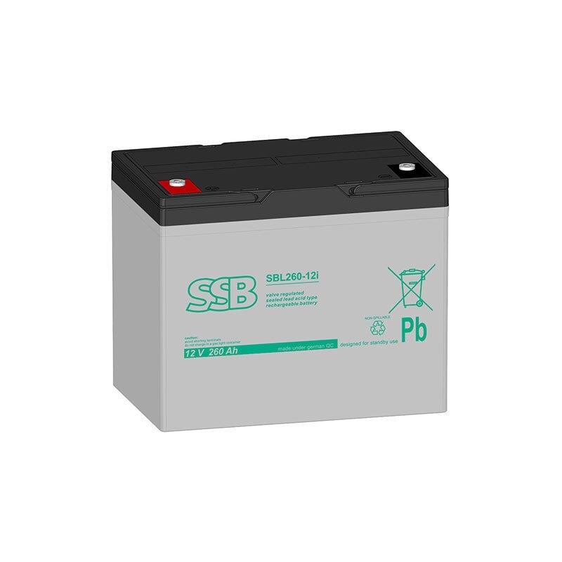 SSB Blei Akku SBL 260-12i AGM Batterie M8 Schraubanschluss - 12V 260Ah SSB Blei Akku SBL 260-12i AGM Batterie M8 Schraubanschluss - 12V 260Ah von SSB Battery