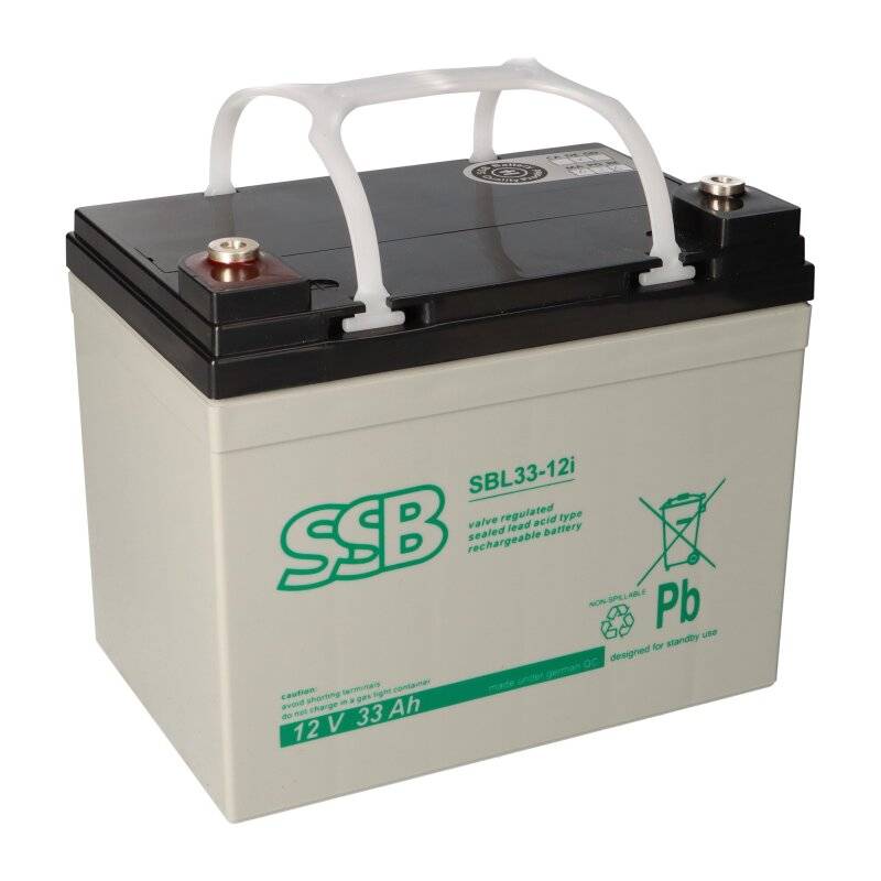 SSB Blei Akku SBL 33-12i AGM Batterie M6 Schraubanschluss - 12V 33Ah von SSB Battery