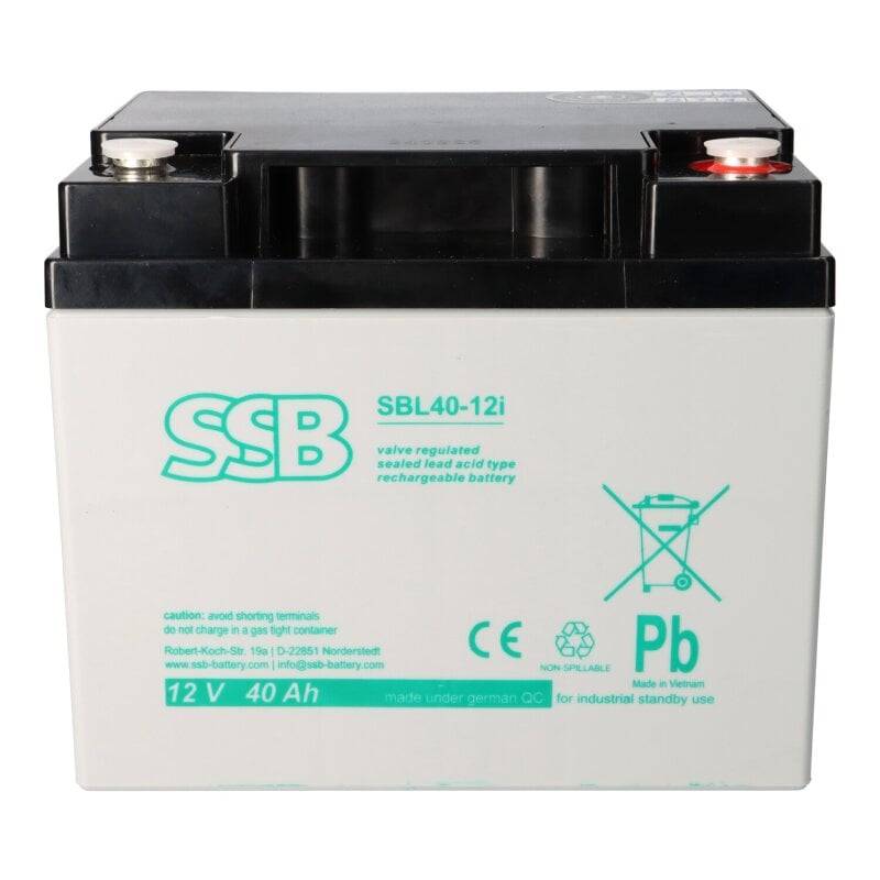 SSB Blei Akku SBL 40-12i AGM Batterie M6 Schraubanschluss - 12V 40Ah von SSB Battery