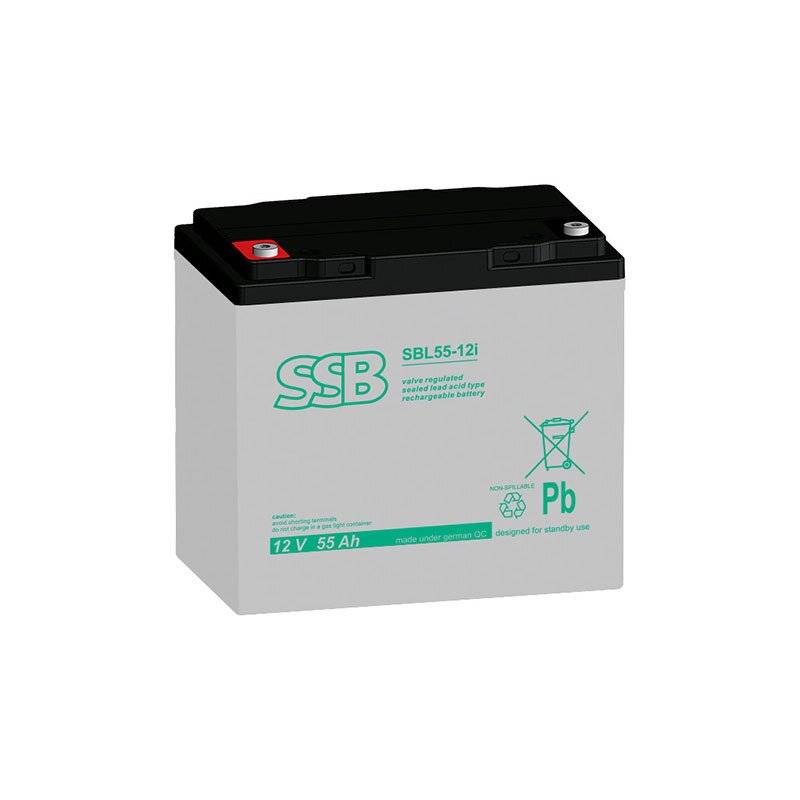 SSB Blei Akku SBLFT 55-12i AGM Batterie M6 Schraubanschluss - 12V 55Ah von SSB Battery