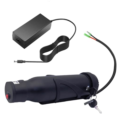 SSCYHT 36-Volt-E-Bike-Akku, 36 V, 6 Ah, 5 Ah, Lithium-Akku, 7 Ah, Elektrofahrrad-Akkus, 36-V-Unterrohr-Akkus mit Ladegerät und 2-poligem Anschluss für Motor unter 300 W,36v6.4ah Bullet SSCYHT 36-Volt-E-Bike-Akku, 36 V, 6 Ah, 5 Ah, Lithium-Akku, 7 Ah, Elektrofahrrad-Akkus, 36-V-Unterrohr-Akkus mit Ladegerät und 2-poligem Anschluss für Motor unter 300 W,36v6.4ah Bullet von SSCYHT
