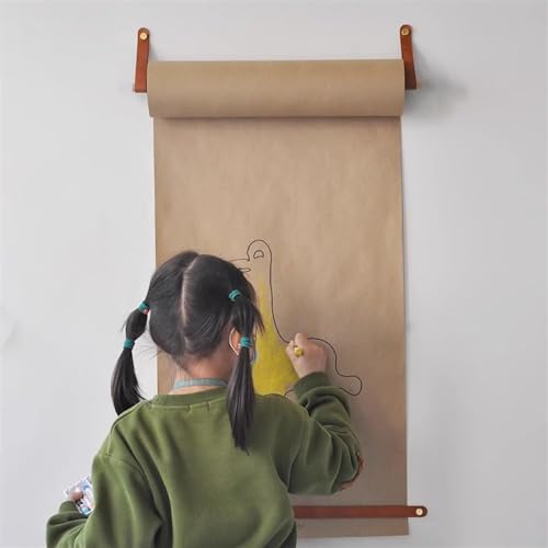 50 m langer Kraftpapierspender und -schneider zur Wandmontage, für Büro und Café, Graffiti-Notizen, Tapetenhalter, Nachrichtenbrett (Papierbreite 45 cm) von SSDDLZEQ