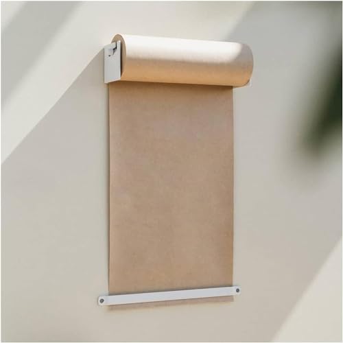 67 cm breiter Papierrollenspender, Pinnwand, Papierrollenschneider, Halter mit passender Nachrichtentafel (weiß) von SSDDLZEQ