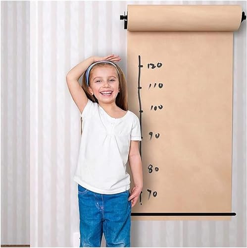Memoboard, Wanddekoration, Kraftpapierspender, 37/67/97/127 cm breit, für Notizen, Papierrollenschneider, Nachrichtenbrett (Stahlrahmen, Breite: 37 cm) von SSDDLZEQ