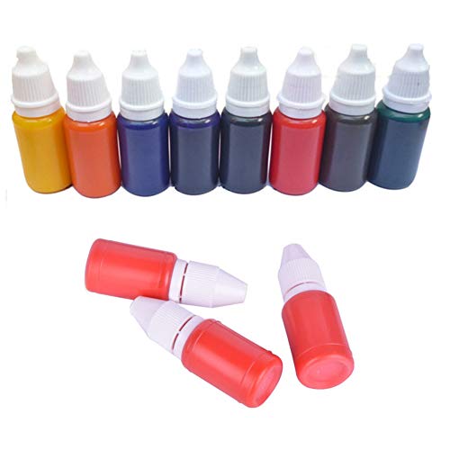 Vorgefärbte Nachfülltinte, selbstfärbende Tinte, 5 ml, für SSEELL Stempel, 8 Farben rot von SSEELL