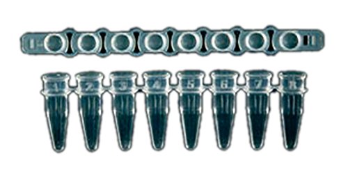 S.S.I. 016008 Gewölbte Kappe für UltraFlux PCR Tube, naturfarben, 12-Streifen (80 Stück) von SSI