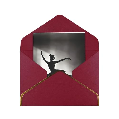 Ballerina-Tanz-exquisite Perlpapier-Weihnachtskarten-Luxus-Grußkarten für Feiertage und Geburtstage von SSIMOO