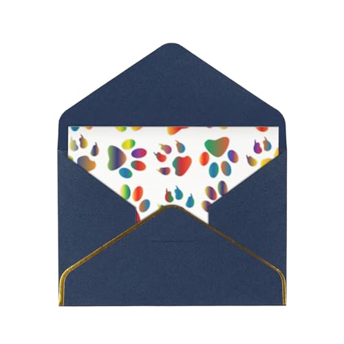 Bunte Hundepfoten-Grußkarten mit Perlglanz, ideal zum Denken an Sie, Dankeskarten und Freundschaftskarten Bunte Hundepfoten-Grußkarten mit Perlglanz, ideal zum Denken an Sie, Dankeskarten und Freundschaftskarten von SSIMOO