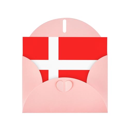 Dänemark-Flagge, einzigartige Perlpapier-Grußkarten, perfekte Einladungskarte zum Valentinstag, Jahrestag von SSIMOO