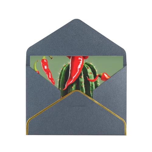 Kaktushut und Chilischote, vielseitige und lebendige Blanko-Karten – perfekt für Hochzeiten und Dankeskarten Kaktushut und Chilischote, vielseitige und lebendige Blanko-Karten – perfekt für Hochzeiten und Dankeskarten von SSIMOO