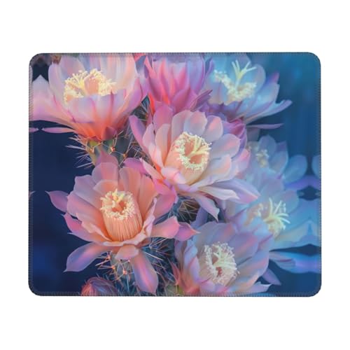 SSIMOO Cactus Floral Bloom Fashion Computer Pad, Lovely Mouse Pad, Suitable For Home Office Games, Work Computers von SSIMOO
