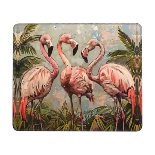 SSIMOO Four Flamingos Fashion Computer Pad, Lovely Mouse Pad, Suitable For Home Office Games, Work Computers von SSIMOO