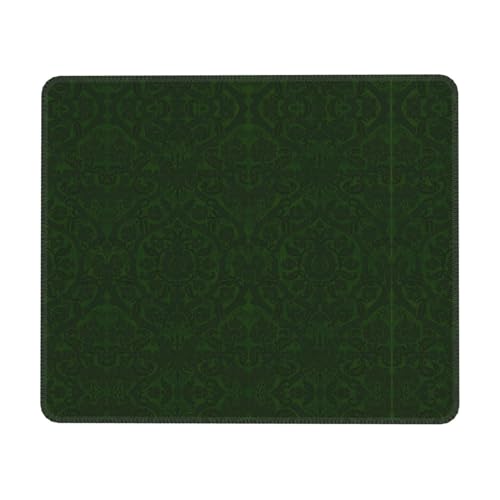 SSIMOO Hunter Green Floral Petals Pattern Fashion Computer Pad, Lovely Mouse Pad, Suitable For Home Office Games, Work Computer von SSIMOO