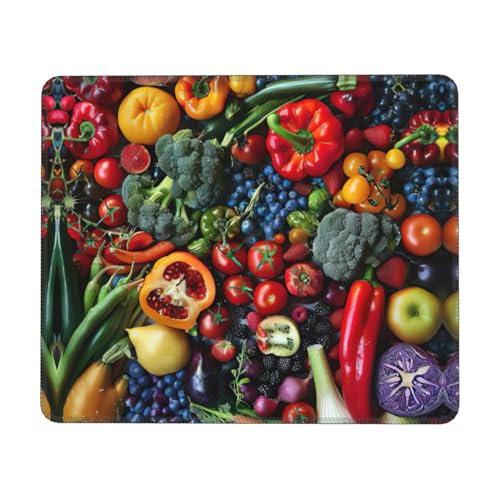 SSIMOO Modisches Computer-Pad mit frischem Obst und Gemüse, schönes Mauspad, geeignet für Heimbüro-Spiele, Arbeitscomputer von SSIMOO