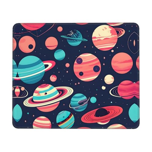 SSIMOO Space Planets Fashion Computer Pad, Lovely Mouse Pad, Suitable For Home Office Games, Work Computers von SSIMOO